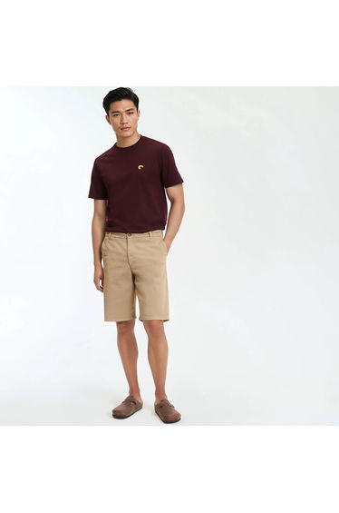 Regular Fit T-Shirt with Croissant Embroidery