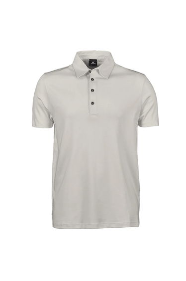 Tee Jays Mens Prima Cotton Interlocking Polo Shirt - Cement