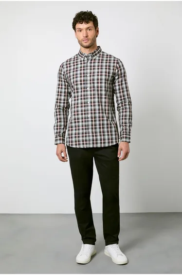 Black Check Long Sleeve Shirt