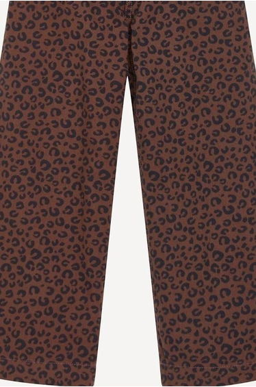 Wide Leg Jeans in Leopard Print
