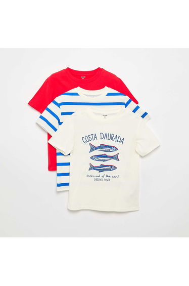 3-Pack Cotton T-Shirts WHITE