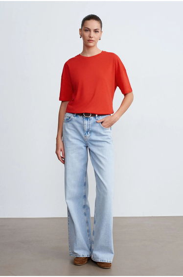 DILVIN Women's Cotton Crew Neck T-Shirt