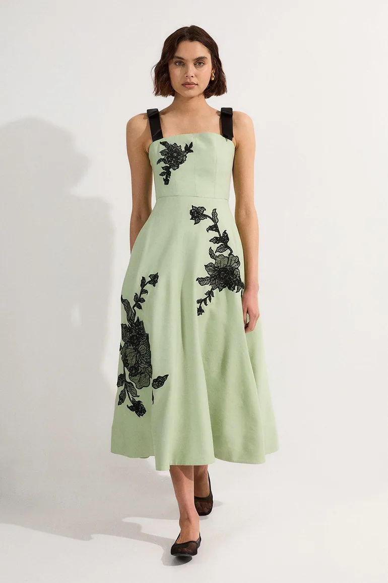 karen millen a line dress Karen Millen Forever Cinch Belted A Line Dress Amour Boutique