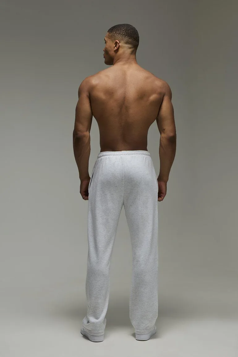 بنطلون رياضي رياضي رجالي بأرجل مستقيمة - رمادي - 1