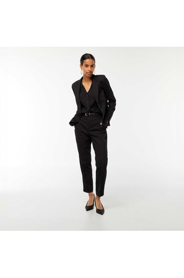 Plain cigarette trousers with 2 pockets BLACK