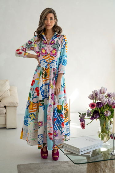 Linen Maxi Shirt Dress / "Amalfi"