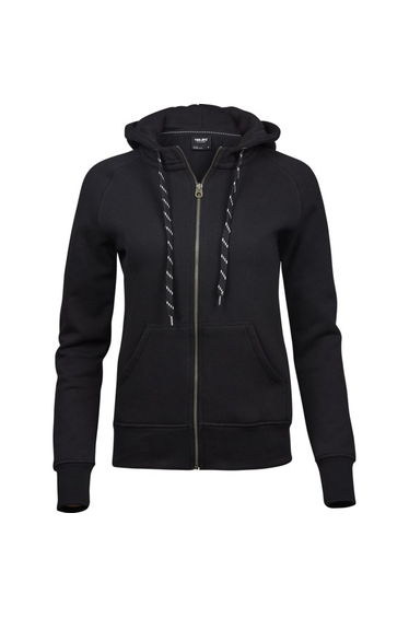 Tee Jays Womens/Ladies Fashion Zip Hoodie - Black