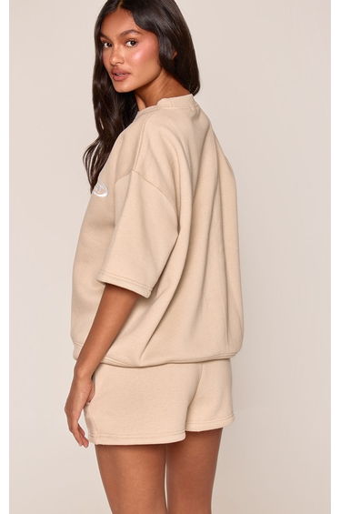 Oatmeal PLT Embroidered Sweat Tee product thumbnail 3