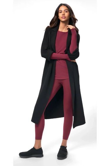 Full-Length Knitted Coat - SEASONAL BLACK