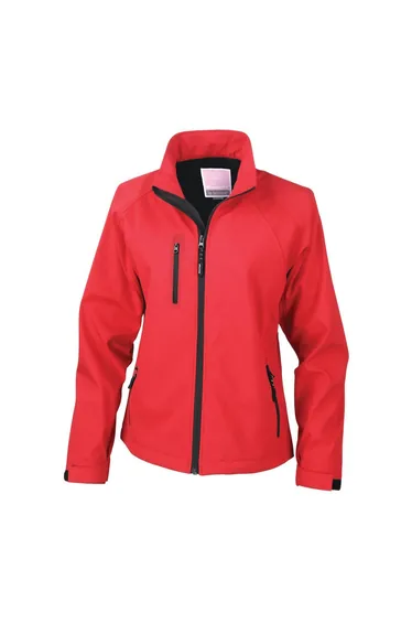 Result Ladies/Womens La Femme® 2 Layer Base Softshell Breathable Wind Resistant Jacket - Red