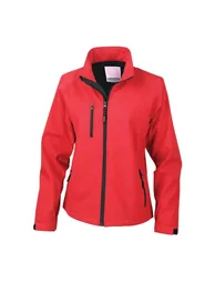 Result Ladies/Womens La Femme® 2 Layer Base Softshell Breathable Wind Resistant Jacket - Red