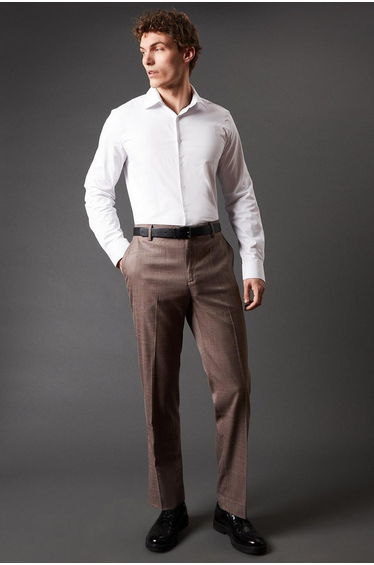 Neutral Stretch Tailored Fit Smart Trousers