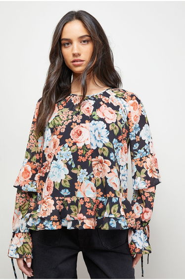 Boho Ruffle Top