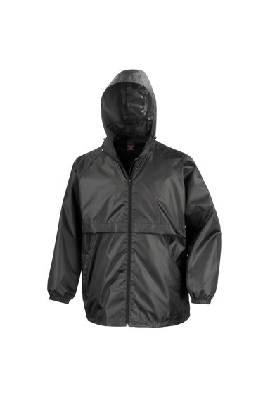 Result Mens Core Lightweight Waterproof Shield Windproof Jacket - Black