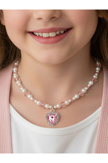 Pink Heart Pendant Necklace