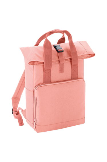 BagBase Twin Handle Roll-Top Backpack - Blush Pink