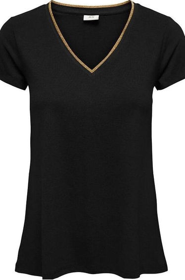 Short Sleeve T-Shirt with Metallic Edging