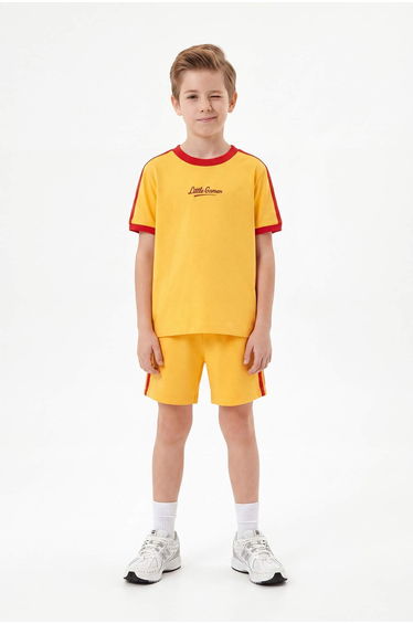 Yellow Plain Knitted Bottom - Top Set