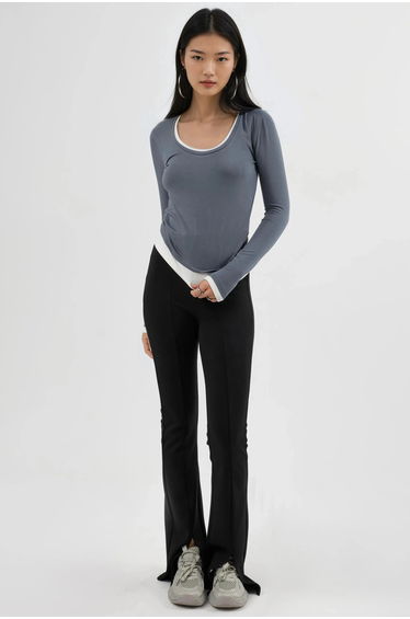 BUSEM Contrast Binding Long Sleeve