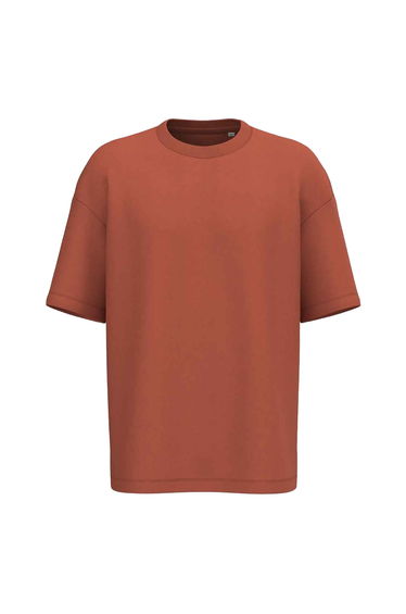 Native Spirit Mens French Terry T-Shirt - Burnt Brick