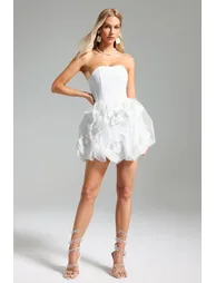 Janka Flower Mesh Mini Dress