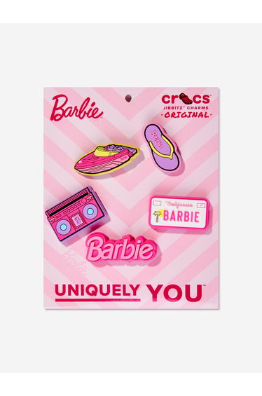 Girls Barbie Retro Jibbitz™ 5 Pack in Pink