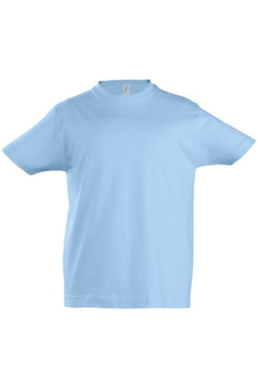 SOLS Kids Unisex Imperial Heavy Cotton Short Sleeve T-Shirt - Sky Blue