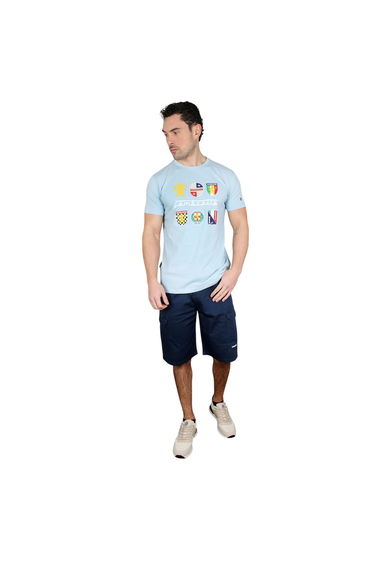 Lambretta Mens Heritage SS26 Logos T-Shirt - Sky Blue