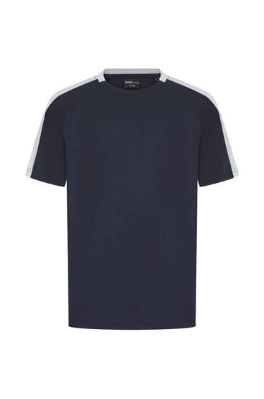 Finden & Hales Childrens/Kids T-Shirt - Navy/White