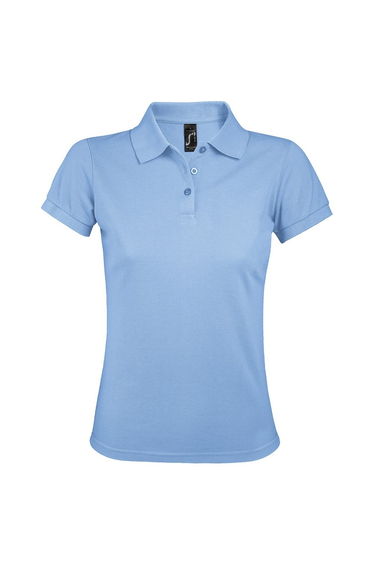 SOLs Womens/Ladies Prime Pique Polo Shirt - Sky Blue
