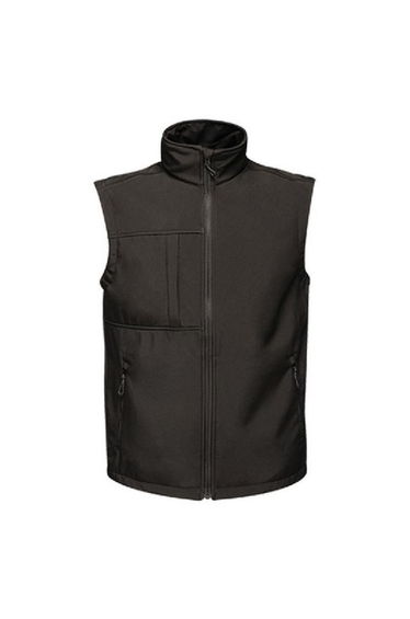 Regatta Mens Octagon II Printable Soft Shell Bodywarmer - Black/Black