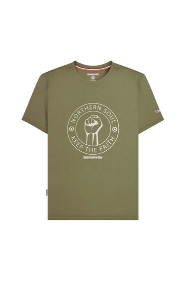 Lambretta Mens Northern Soul T-Shirt - Khaki Green