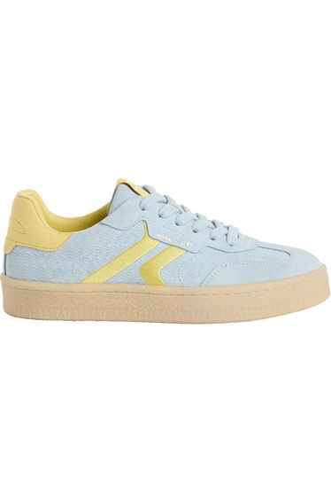 Leather Trainers with Honey-Coloured Sole