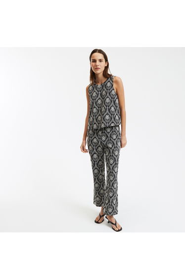Embroidered Ankle Grazer Trousers