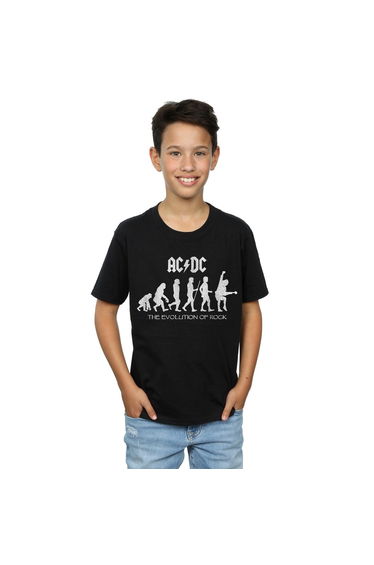ACDC Boys Evolution Of Rock T-Shirt - Black