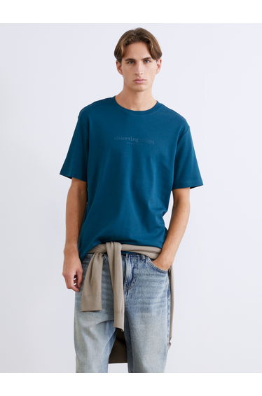 Crew Neck Printed Men's T-Shirt