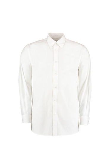 Kustom Kit Mens Workforce Classic Long-Sleeved Shirt - White