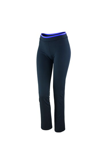 Spiro Womens/Ladies Fitness Trousers/Bottoms - Black /Lavender