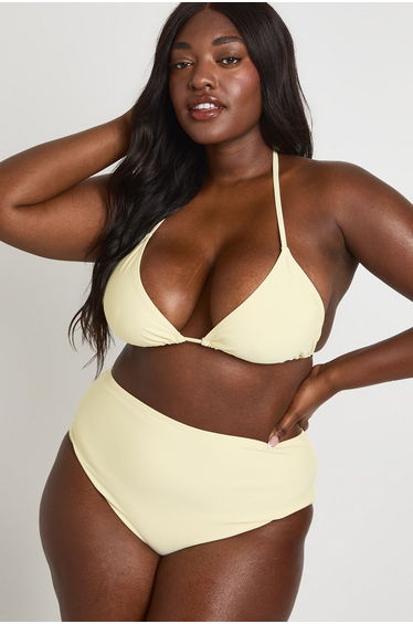 Plus Essentials High Waist Brief - lemon