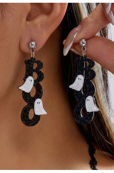 Glitter Boo Ghost Acrylic Earrings