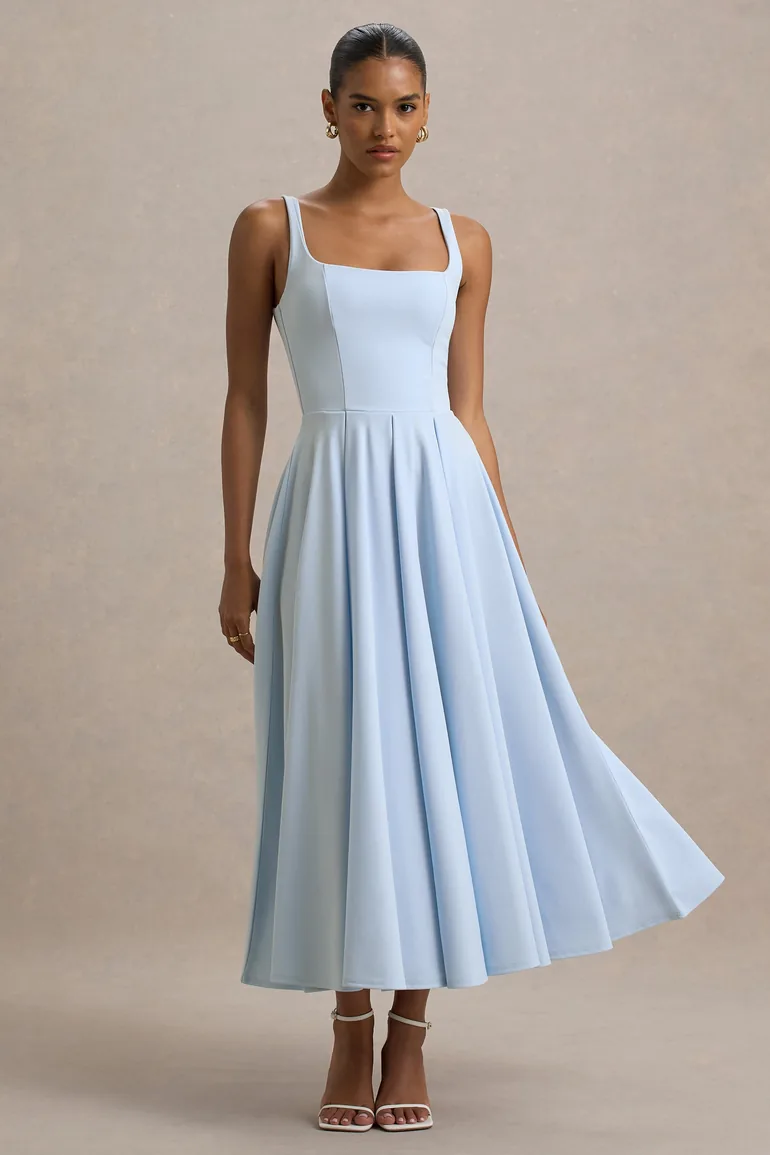 volume hem midi dress Parina
