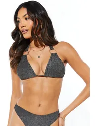 Ring Detail Halterneck Bikini Top - 1