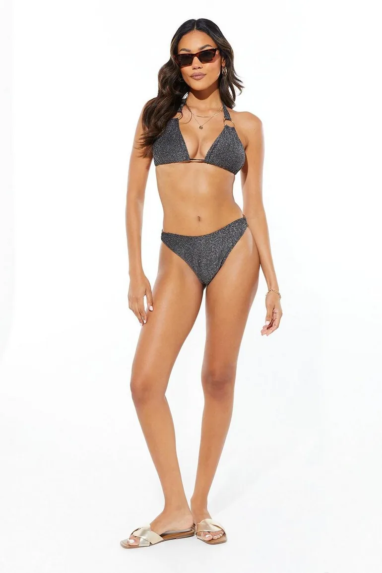 Ring Detail Halterneck Bikini Top