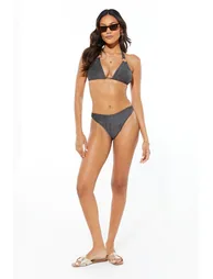 Ring Detail Halterneck Bikini Top