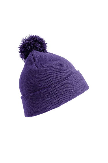 Result Womens/Ladies Winter Essentials Pom Pom Beanie - Purple