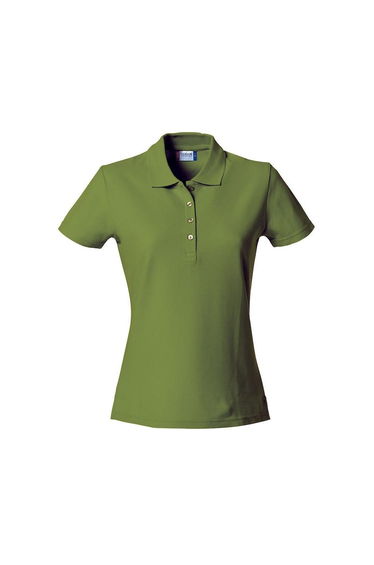 Clique Womens/Ladies Plain Polo Shirt - Army Green