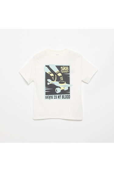 Printed Short-Sleeve T-Shirt WHITE