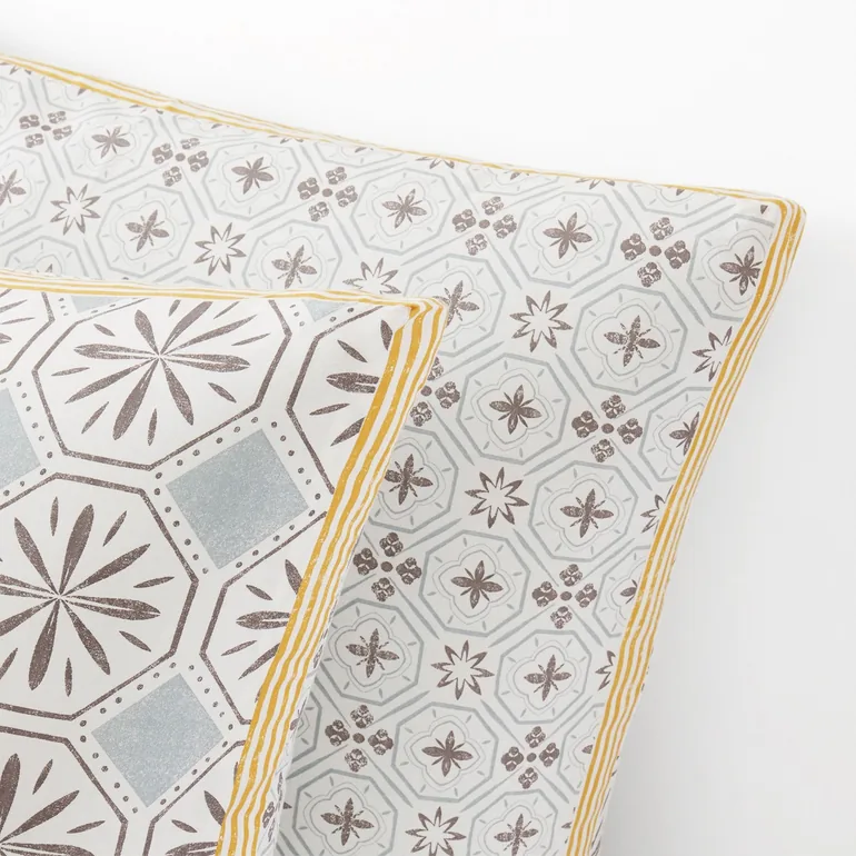 SALERNES Printed Cotton Pillowcase - 3