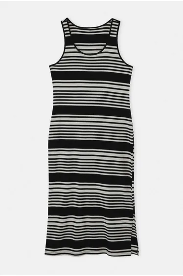 Black Textured Fabric Fake Knitwear Knitted Plus Size Dress