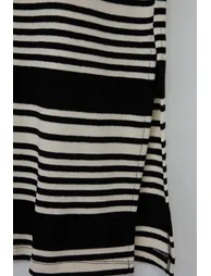 Black Textured Fabric Fake Knitwear Knitted Plus Size Dress - 2